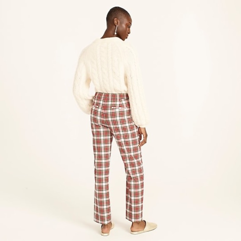 J.Crew straight-leg bi-stretch wool pant Snowy Stewart tartan plaid BD276 - Picture 3 of 10